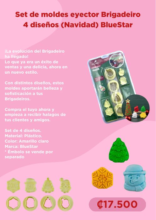 Set de moldes eyector (Navidad) BlueStar – 4 diseños