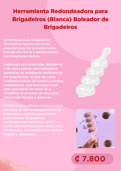 Herramienta redondeadora / boleador (blanca)