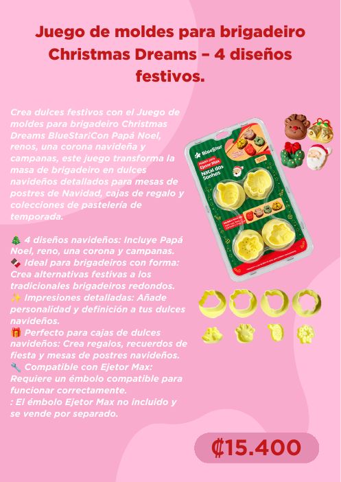 Juego de moldes Christmas Dreams – 4 diseños